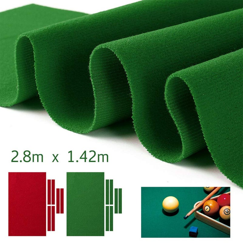 KOET Nylon Billiards Pool Table Cloth, 2.8 Meters Long Professional Pool Table Felt with 6 Cloth Strips or None, Indoor Pool Tablecloth for Bars/Clubs/Hotels Billiard Table - Image 3